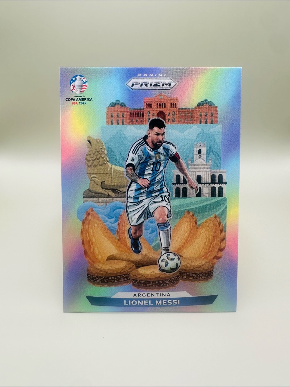 Lionel Messi 2024 Panini Prizm Downtown Novelty Card. Argentina.